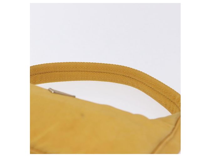 Pochette a mano PRADA Nylon Giallo Argento Auth 197846 - vista 9