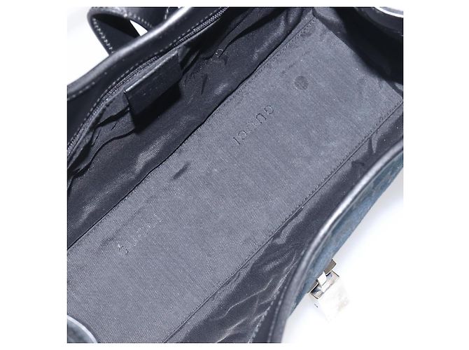 Borsa a Mano GUCCI GG Canvas Jackie Nero Argento 002 1067 Auth 199636V - vista 10