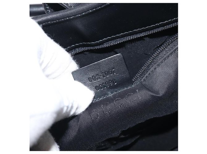Borsa a Mano GUCCI GG Canvas Jackie Nero Argento 002 1067 Auth 199636V - vista 11