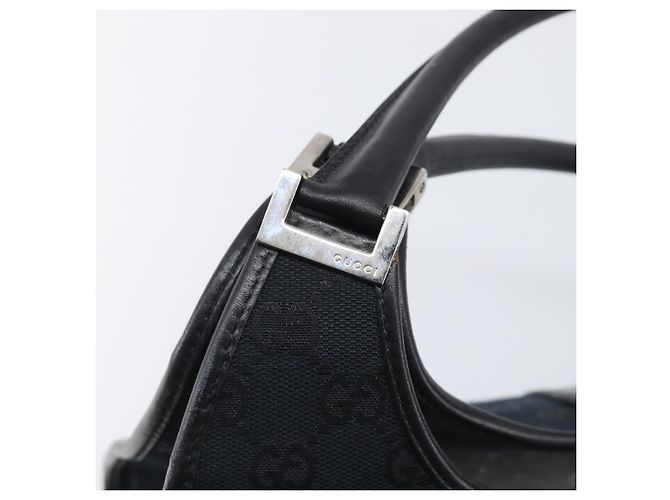 Borsa a Mano GUCCI GG Canvas Jackie Nero Argento 002 1067 Auth 199636V - vista 17