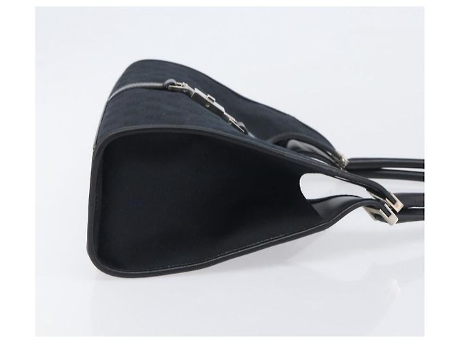 Borsa a Mano GUCCI GG Canvas Jackie Nero Argento 002 1067 Auth 199636V - vista 3