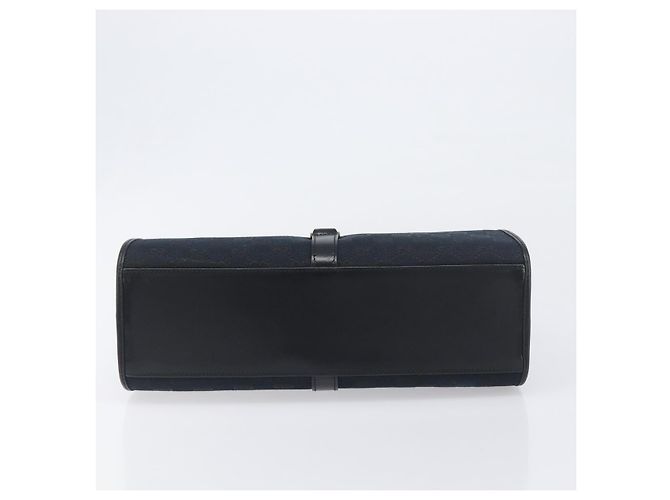 Borsa a Mano GUCCI GG Canvas Jackie Nero Argento 002 1067 Auth 199636V - vista 5