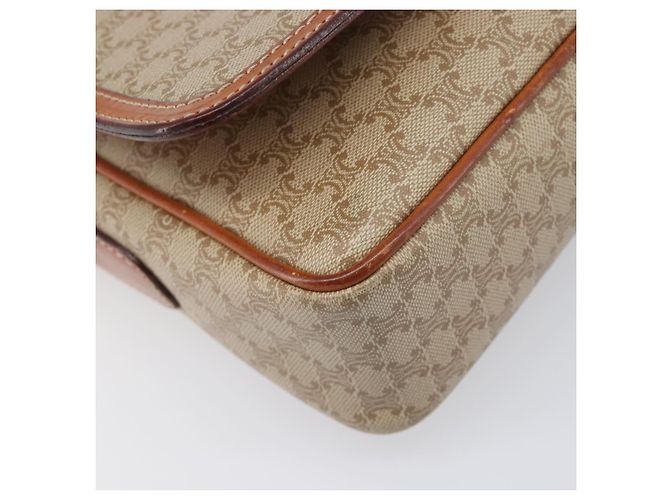 Céline Borsa a tracolla CELINE Macadam PVC Pelle Beige Tono Oro Auth 198545 - vista 15