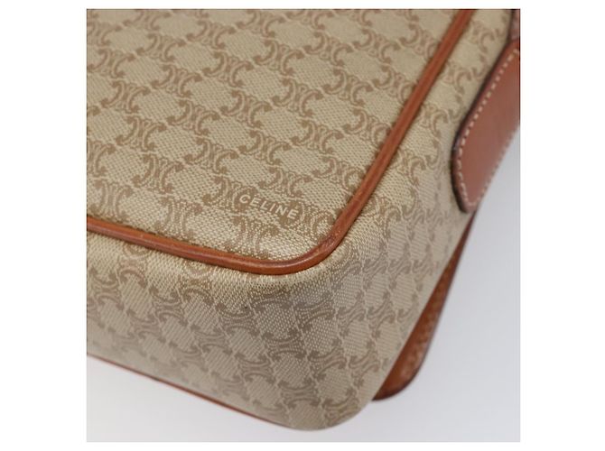 Céline Borsa a tracolla CELINE Macadam PVC Pelle Beige Tono Oro Auth 198545 - vista 16