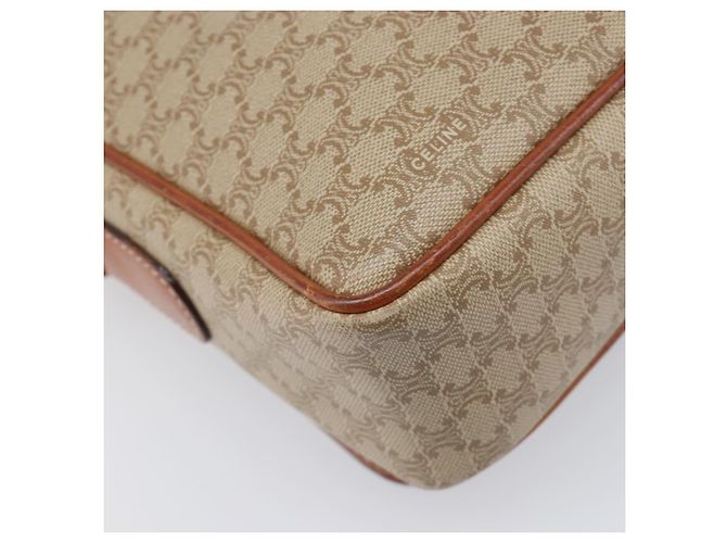 Céline Borsa a tracolla CELINE Macadam PVC Pelle Beige Tono Oro Auth 198545 - vista 17