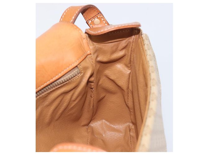 Céline Borsa a tracolla CELINE Macadam PVC Pelle Beige Tono Oro Auth 198545 - vista 19