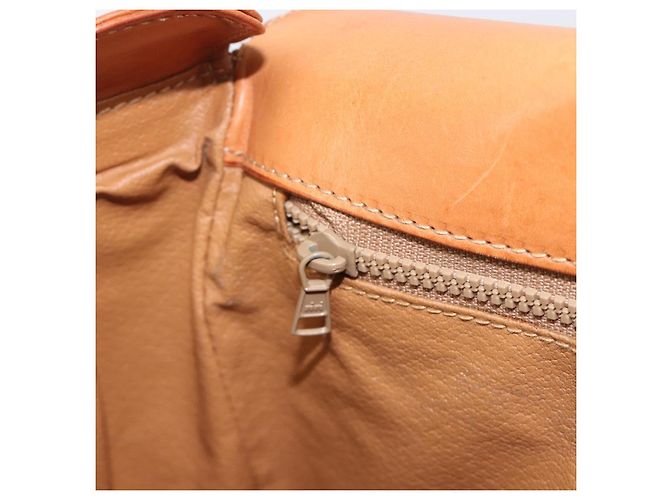 Céline Borsa a tracolla CELINE Macadam PVC Pelle Beige Tono Oro Auth 198545 - vista 21