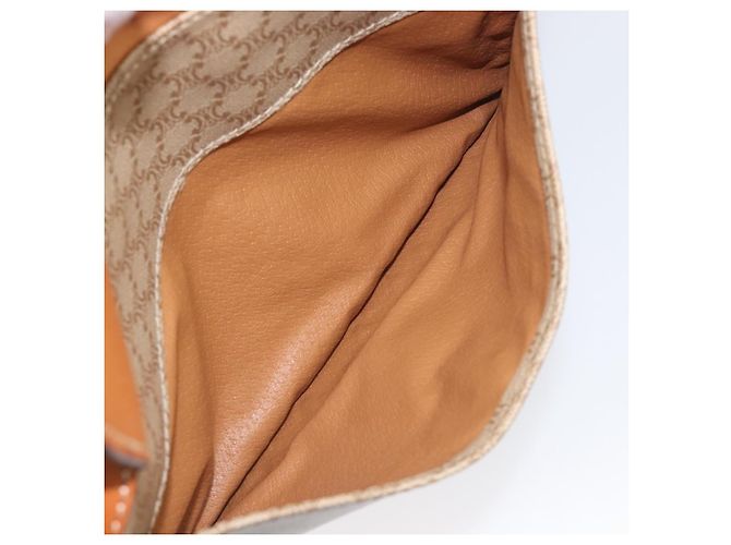 Céline Borsa a tracolla CELINE Macadam PVC Pelle Beige Tono Oro Auth 198545 - vista 22