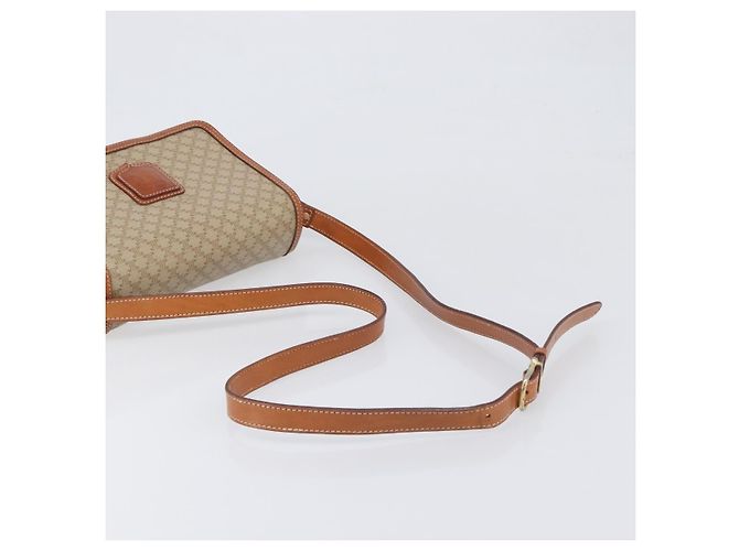 Céline Borsa a tracolla CELINE Macadam PVC Pelle Beige Tono Oro Auth 198545 - vista 7
