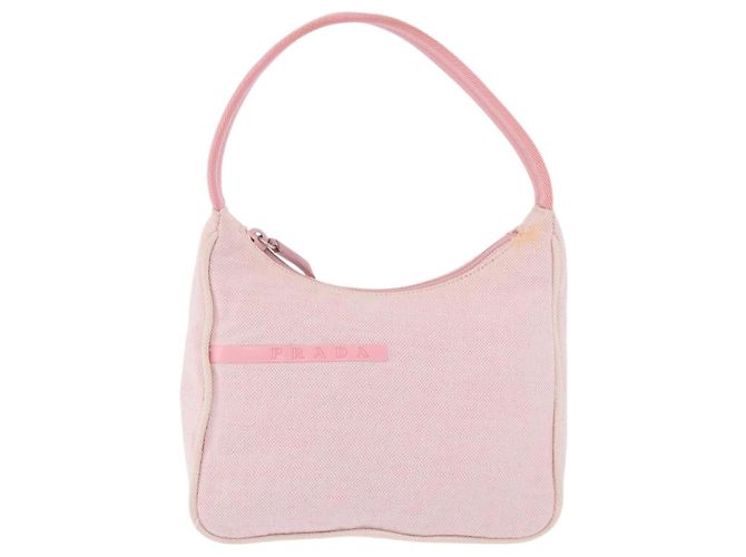 PRADA Prada Sport Pochette a mano in tela Rosa Auth 197685 - vista 13