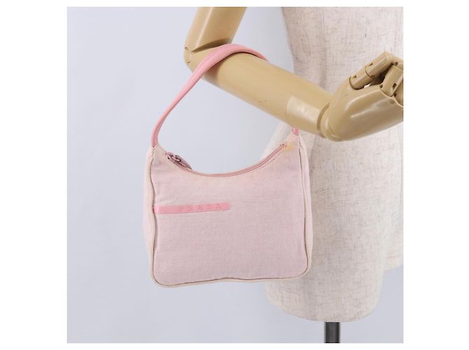PRADA Prada Sport Pochette a mano in tela Rosa Auth 197685 - vista 23