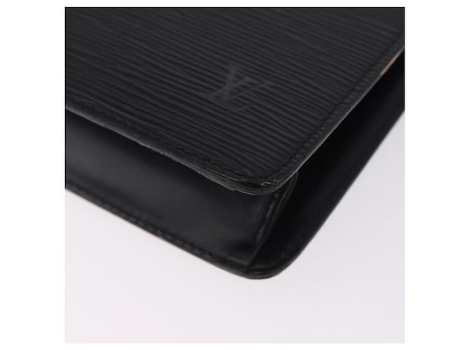 LOUIS VUITTON Epi Pochette Homme Clutch Bag Black M52522 LV Auth ep15793 Nero - vista 14