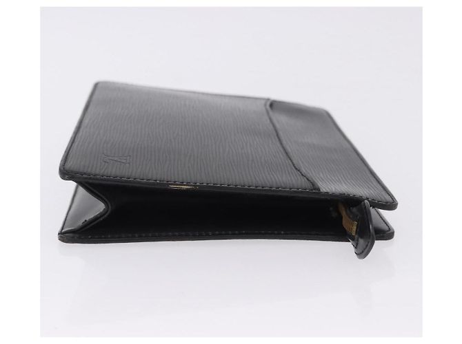 LOUIS VUITTON Epi Pochette Homme Clutch Bag Black M52522 LV Auth ep15793 Nero - vista 3