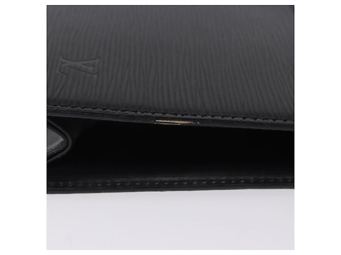 LOUIS VUITTON Epi Pochette Homme Clutch Bag Black M52522 LV Auth ep15793 Nero - vista 4