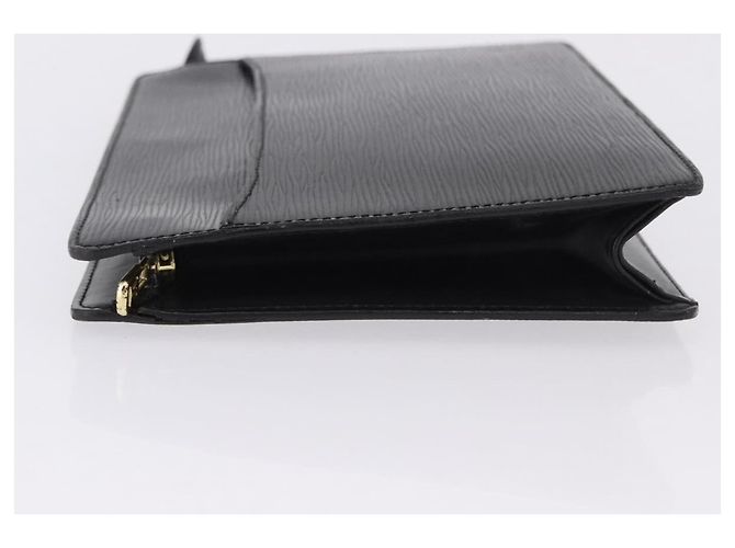 LOUIS VUITTON Epi Pochette Homme Clutch Bag Black M52522 LV Auth ep15793 Nero - vista 5