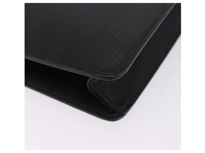 LOUIS VUITTON Epi Pochette Homme Clutch Bag Black M52522 LV Auth ep15793 Nero - vista 8