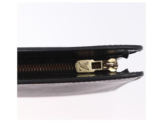 LOUIS VUITTON Epi Pochette Homme Clutch Bag Black M52522 LV Auth ep15793 Nero - vista 9