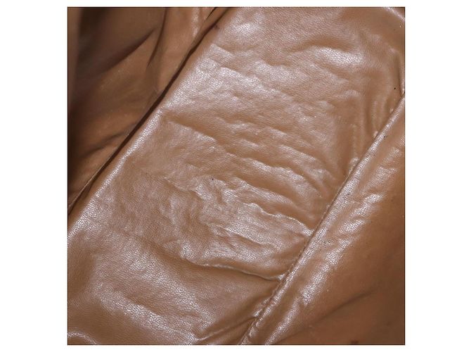 Céline Borsa a tracolla CELINE Macadam Canvas PVC Leather Brown Gold Auth 199612 Marrone D'oro - vista 11