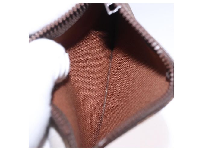Céline Borsa a tracolla CELINE Macadam Canvas PVC Leather Brown Gold Auth 199612 Marrone D'oro - vista 23
