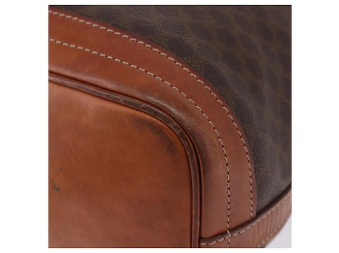Céline Borsa a tracolla CELINE Macadam PVC Pelle Marrone Oro Auth 200933 D'oro - vista 15