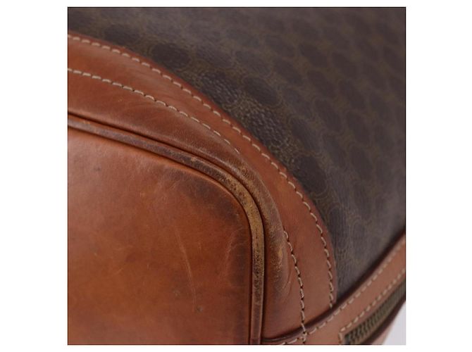 Céline Borsa a tracolla CELINE Macadam PVC Pelle Marrone Oro Auth 200933 D'oro - vista 17