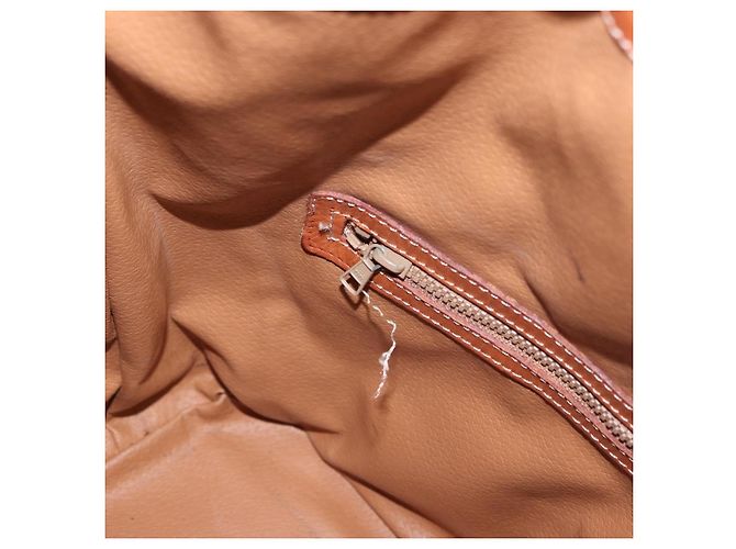 Céline Borsa a tracolla CELINE Macadam PVC Pelle Marrone Oro Auth 200933 D'oro - vista 23