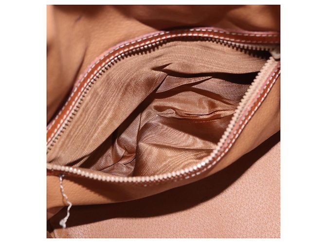 Céline Borsa a tracolla CELINE Macadam PVC Pelle Marrone Oro Auth 200933 D'oro - vista 25