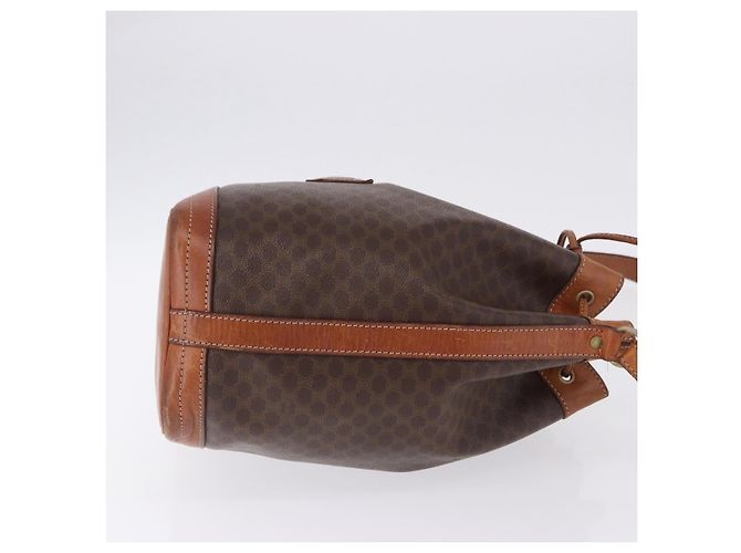 Céline Borsa a tracolla CELINE Macadam PVC Pelle Marrone Oro Auth 200933 D'oro - vista 3