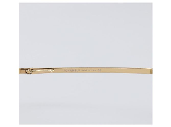 Gafas de sol CHANEL metal Gold CC Auth yk20749M Dorado - vista 10