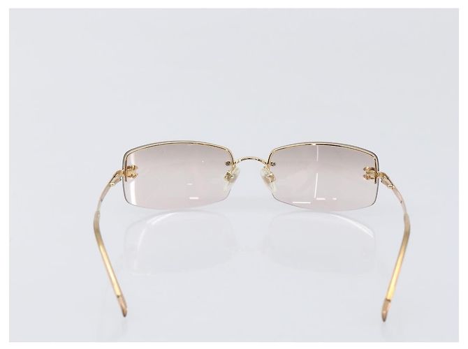 Gafas de sol CHANEL metal Gold CC Auth yk20749M Dorado - vista 2