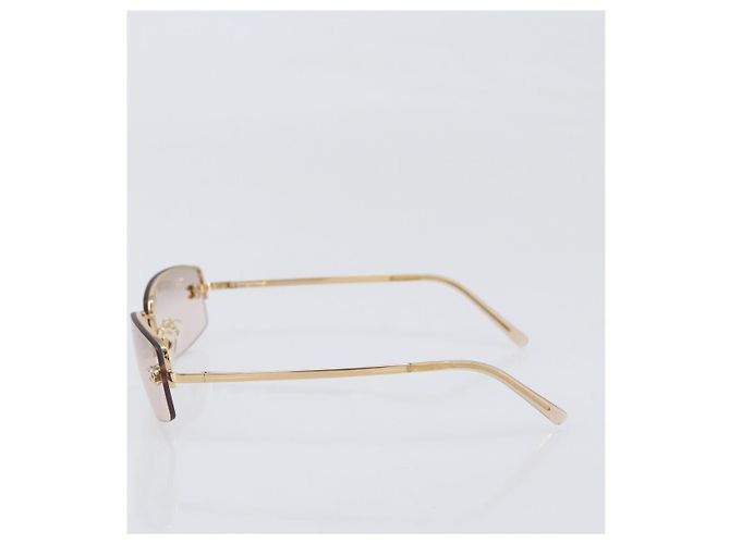 Gafas de sol CHANEL metal Gold CC Auth yk20749M Dorado - vista 3