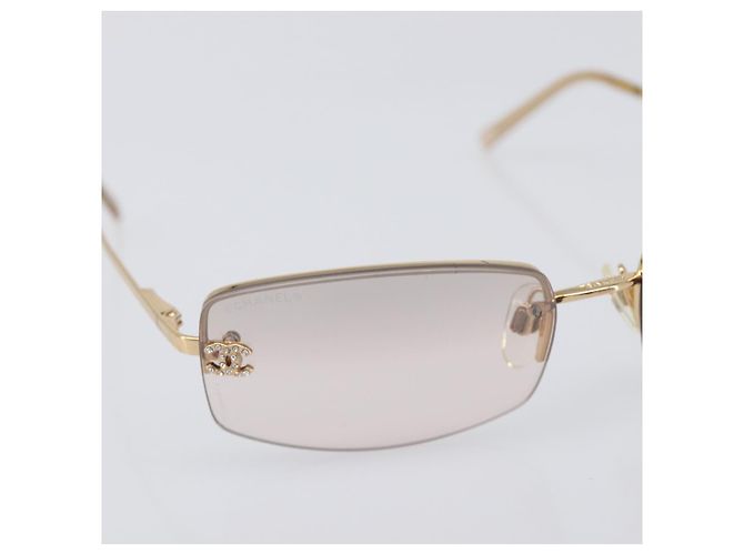 Gafas de sol CHANEL metal Gold CC Auth yk20749M Dorado - vista 5