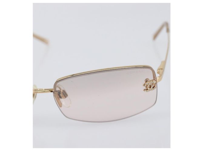 Gafas de sol CHANEL metal Gold CC Auth yk20749M Dorado - vista 6