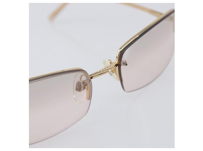 Gafas de sol CHANEL metal Gold CC Auth yk20749M Dorado - vista 7