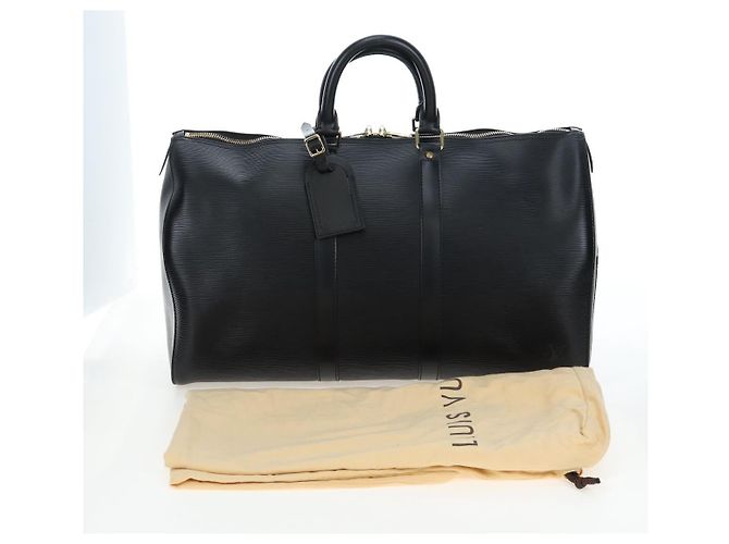 LOUIS VUITTON Epi Keepall 45 Boston Bag Black M42972 LV Auth 196925V Nero - vista 12