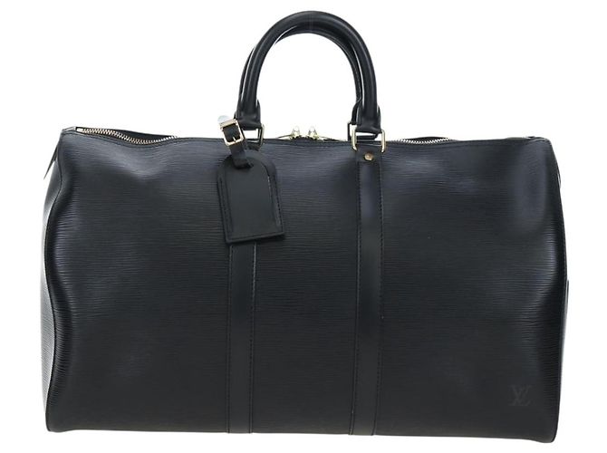 LOUIS VUITTON Epi Keepall 45 Boston Bag Black M42972 LV Auth 196925V Nero - vista 13