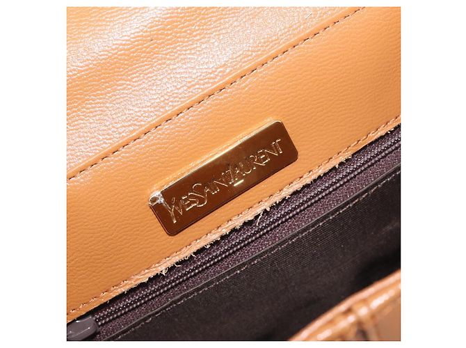 Borsa a mano SAINT LAURENT in pelle beige e oro Auth 200950A D'oro - vista 19