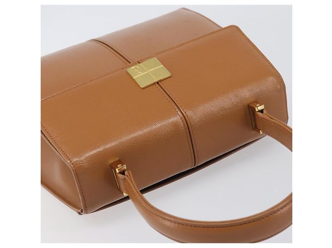 Borsa a mano SAINT LAURENT in pelle beige e oro Auth 200950A D'oro - vista 7