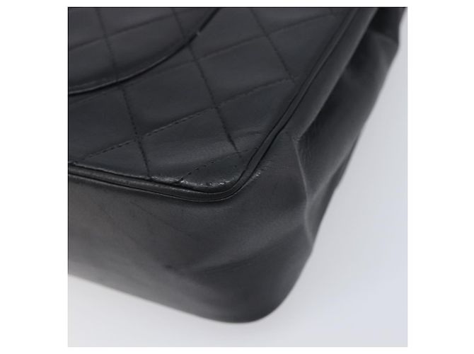 Borsa a mano CHANEL Matelasse con catena in pelle d'agnello nera e oro CC Auth yk20843V Nero D'oro - vista 15