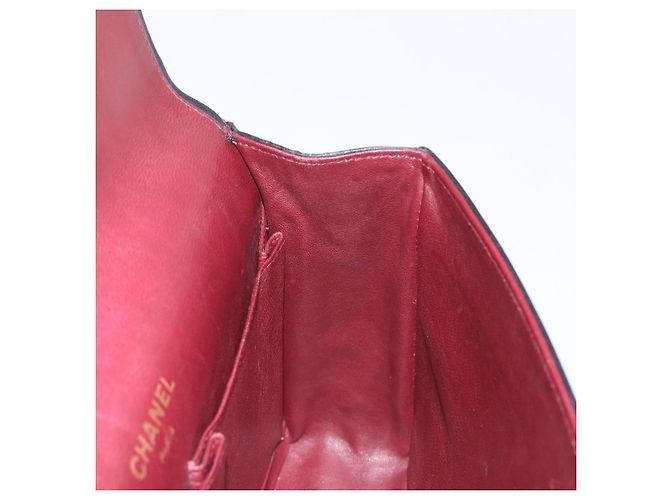 Borsa a mano CHANEL Matelasse con catena in pelle d'agnello nera e oro CC Auth yk20843V Nero D'oro - vista 21