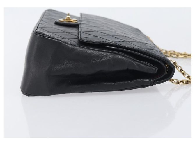 Borsa a mano CHANEL Matelasse con catena in pelle d'agnello nera e oro CC Auth yk20843V Nero D'oro - vista 3