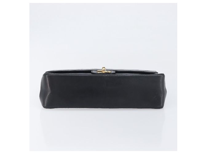 Borsa a mano CHANEL Matelasse con catena in pelle d'agnello nera e oro CC Auth yk20843V Nero D'oro - vista 5