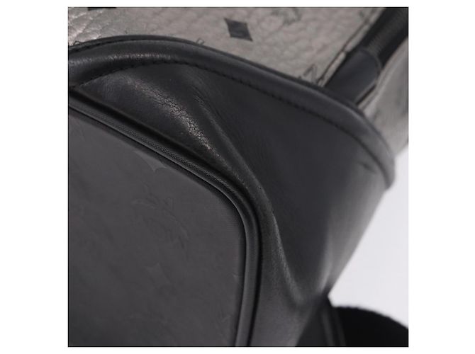 MCM Vicetos Rucksack Leder Silber authentisch 198656 - Ansicht 16