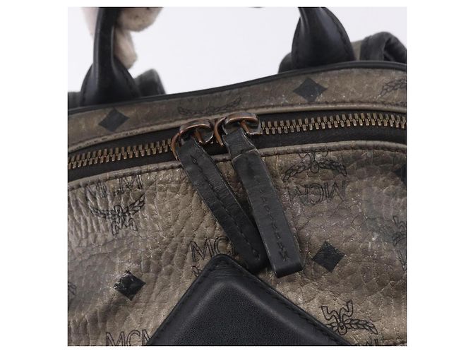 MCM Vicetos Rucksack Leder Silber authentisch 198656 - Ansicht 18