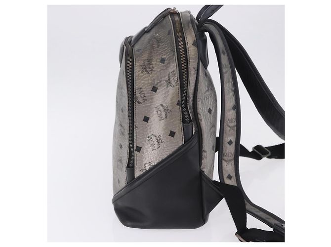 MCM Vicetos Rucksack Leder Silber authentisch 198656 - Ansicht 3