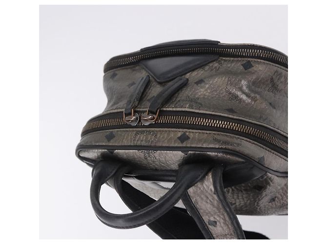 MCM Vicetos Rucksack Leder Silber authentisch 198656 - Ansicht 6