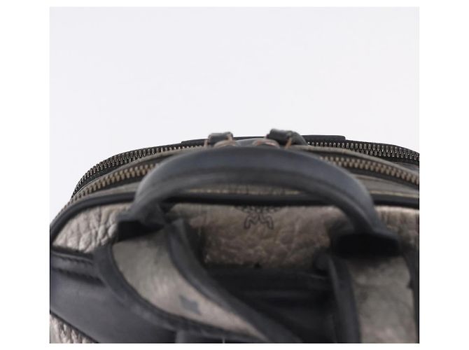 MCM Vicetos Rucksack Leder Silber authentisch 198656 - Ansicht 7