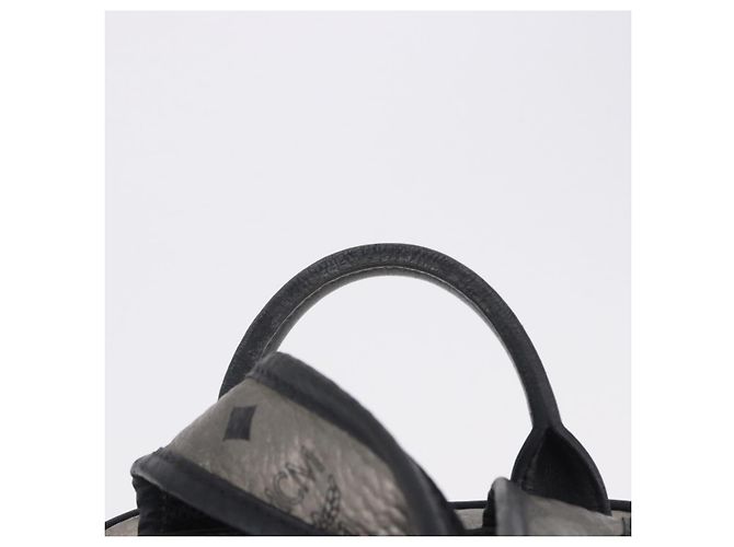 MCM Vicetos Rucksack Leder Silber authentisch 198656 - Ansicht 8