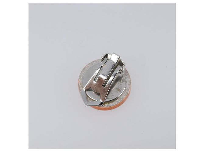 Orecchini CHANEL in plastica Orange CC Auth 199737V Arancione - vista 3