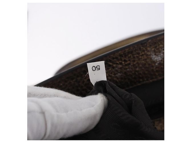 Borsa a mano PRADA in pelle tono oro Auth yk20860V - vista 10